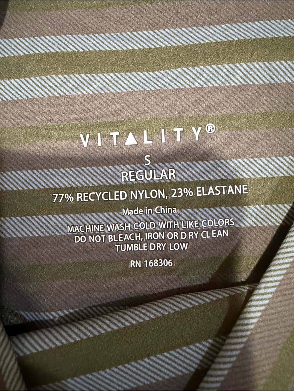 Vitality Olive Green Leggings Size Small Regular - Picture 5 of 13